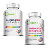 Magnésio Treonato + Coenzima Q10 Com L-triptofano Ubiquinol Sabor Sem Sabor