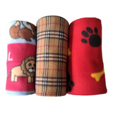 Kit 3 Mantas-cobertores Em Soft Para Cães E Gatos