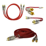 Kit Cabos Automotivo Technoise 3rca 1m + 1rca 5m + 3y