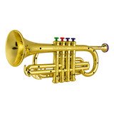 Trompete Instrumentos Musicais Infantis Abs Dourado Metálico