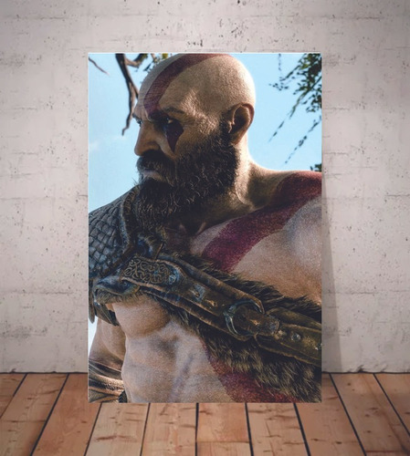 Placa Quadro Decorativo God Of War Kratos Ps3 Ps4 Gamer 034