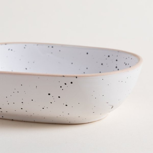 Bowl Compotera Zarzis Dots Blanco Con Borde Natural