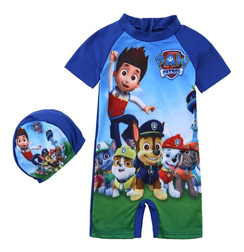 Traje De Baño Niño, Diseño Paw Patrol