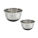 Set X2 Bowls Acero Inoxidable Base Silicona Reposteria