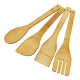 Utensilios De Madera Bambu Set 4 Unid M3 - Sheshu Home