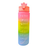 Botella De Agua 900ml Motivacional Deportiva Agua Diaria 