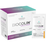 Biocolin Collagen Central Nutrition Colágeno Verisol + Msm Sabor Tangerina 30 Sachês