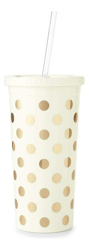 Kate Spade New York Vaso De Plástico Aislado Con Popote Reut