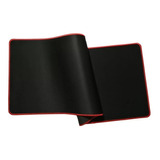 Mouse Pad Gamer Xl Antideslizante Negro Borde Cosido 70x30cm