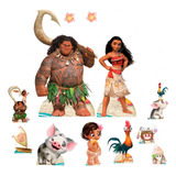 Figuras De Coroplast Moana Fiesta Candy Bar Decoración Party