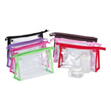 12 Necessaire Transparente Pequena Para Viagem Diversas Core