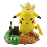 Figura Pokemon Pikachu + Togepi Diorama 10cm Importado