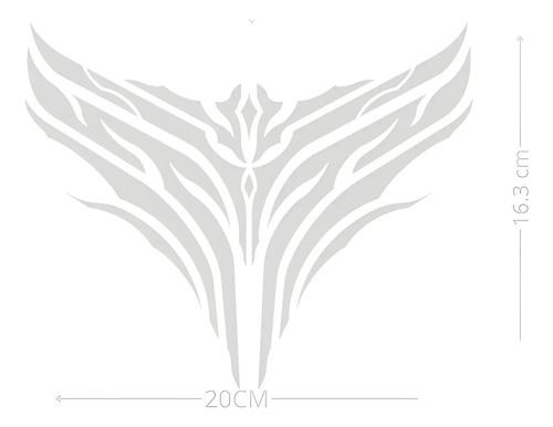 Calcomanía Moto Blanca Genérica 20x16.3 Cm Vinil