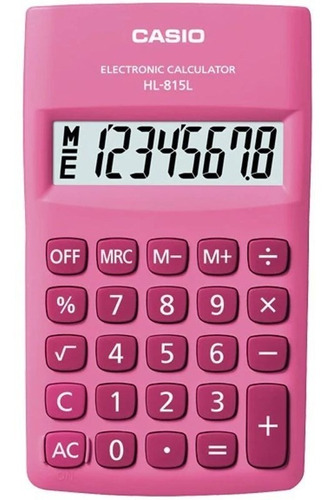 Calculadora Portátil Casio Pink Hl-815 Pk