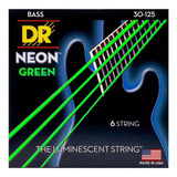 Cuerdas Neon Verdes Bajo De 6 Dr Strings® Nuevas Envio Meses