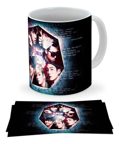 Mug Pocillo Taza Bts K-pop Música Ref 098