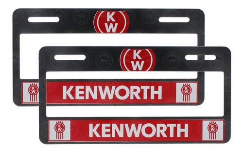 Par Marco Portaplacas Impreso Camion Trailer Kenworth F