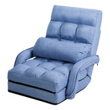Chaise Lounge Ajustable De 6 Posiciones, Azul; Giantex
