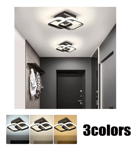 1 Plafón Led For Pasillo Baño, 3 Colores