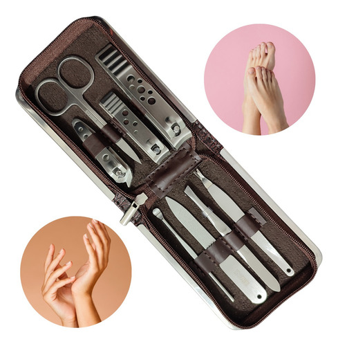 Kit Manicure Estojo Desencravar Unhas Cortar Mãos Pés