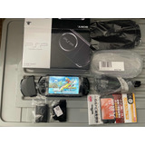 Psp 3000 Negra En Caja + 1 Juego Físico + 87 Digitales+ 64gb