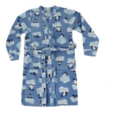 Roupão Infantil Masculino Lezi Soft Pinguim Azul - 400905
