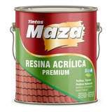 Resina Acrílica Base Água Fosco Incolor Maza 3,6 Litros