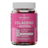 Solanum Belabear Colágeno + Biotina Vit. A, C, D3, Acido Folico 60 Caps Sabor Fresa