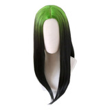 Peluca Para Cosplay De Anime Wigs  Larga  Color Negro Degrad