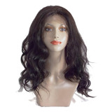 Peruca Front Lace 360° De Cabelo Humano Natural 45cm