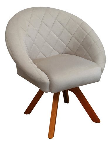 Cadeira Poltrona Base Giratória Decorativa Moderna Sala Luxo