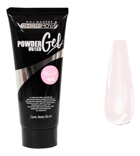 Polygel Powder Gel Cherimoya 50ml Nude 004 Uñas Esculpidas