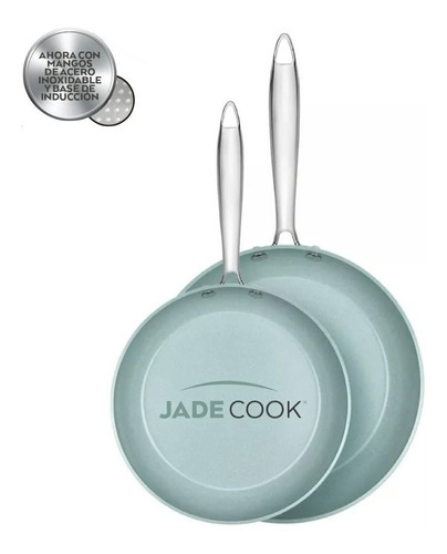 Jade Cook - Juego De Sartenes (20 Y 24cm) - 2 Piezas Color Acero