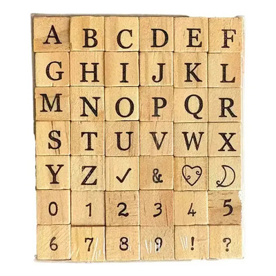 Sello Abc Abecedario Mayuscula Grandes Y Numeros 1,2 Cm | Envío gratis