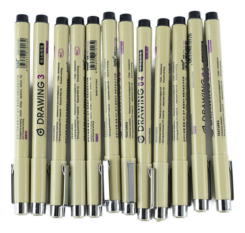 Estilógrafo Pigma Micron Set 12pz Manga Dibujo