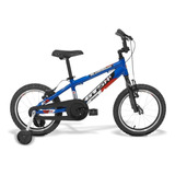 Bicicleta  De Passeio/urbana Infantil Gtsm1 Aro 16 Tamanhounico Freio V-brakes Cor Azul Com Rodas De Treinamento