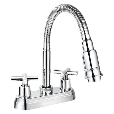 Llave Mezcladora Baño Lavabo Cuello Flexible Inoxidable 4' | Meses sin interés