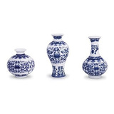 Balios Jarrón Pequeño De Porcelana Azul Y Blanco Conjunto De