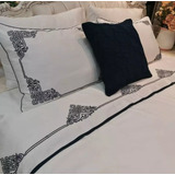 Capa De Edredom Queen Bordada 2,60 X 2,40 Duvet 6 Fronhas