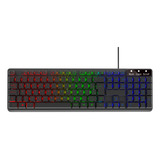 Teclado Gamer Eg215 Triumph Evolut Preto Rgb Fps Gameplay