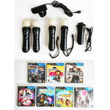 Lote Para Playstation Ps Move Ps3 Cámara Controles Y Juegos