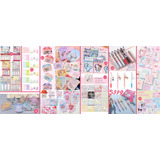 Hello Kitty My Melody Kuromi Stickers Notas Estuche Sanrio