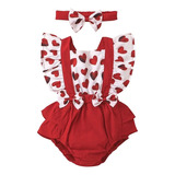 Pañalero San Valentin Bebé Niña Romper Monoshort C/ Balerina