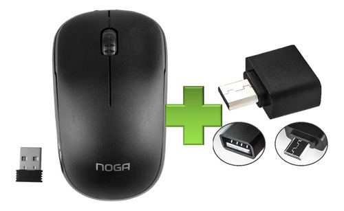 Mouse Inalambrico + Adaptador Tablet Celular Tipo C Teclado 