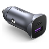 Ugreen 30w Usb C Cargador Auto Carga Rápida, 2 Puertos