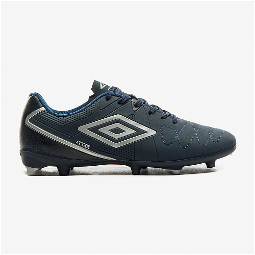 Chuteira Umbro Attak Eternal Campo Marinho Cinza Preto