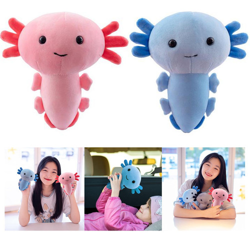 Peluche Ajolote Adorable Axolotl Kawaii Regalo 20cm 2pcs