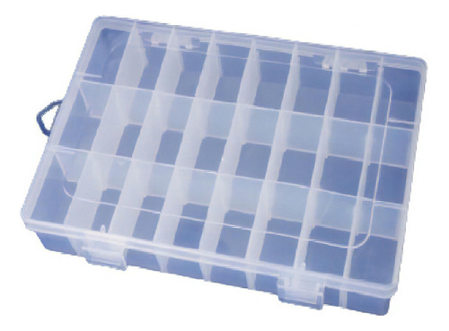 Caja Plastica Rectangular Organizadora Compartimento Ajustab Color Transparente