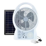 Kit Ventilador Solar Con Radio Bombillos Recargable Gd-8029