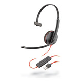 Auricular Gamer Poly Blackwire 3200 Series C3210 Usb-a Negro